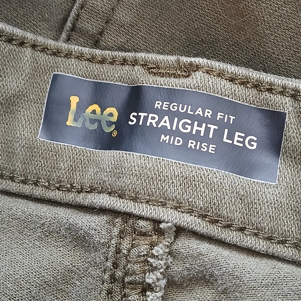 Lee Regular Fit Green Straight Leg Jeans Size 12